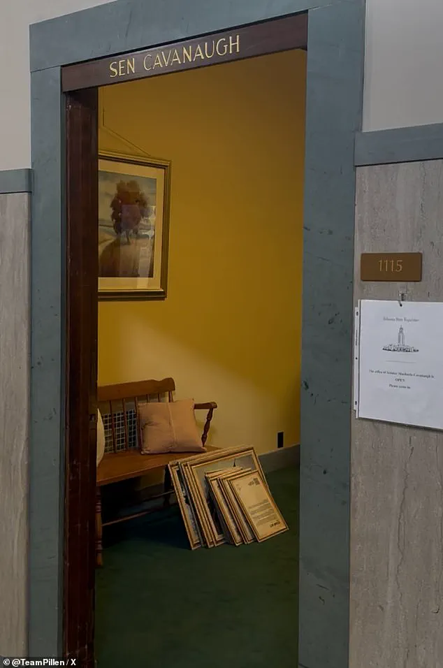 Breaking: Democratic Senator Caught on Surveillance Tearing Down Conservative Exhibition Posters at Nebraska Capitol, Sparking Immediate Controversy