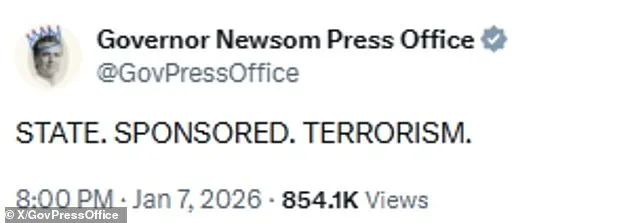 Newsom Admits Overreach in 'State-Sponsored Terrorism' Rhetoric Following ICE Agent Death