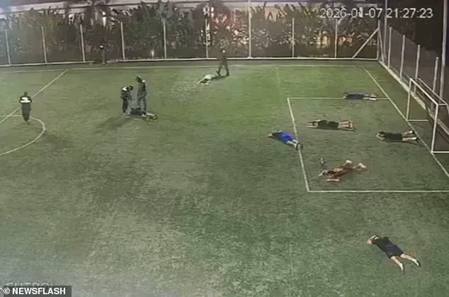 Chilling Footage Reveals Brazen Assassination on Football Pitch in Ecuador’s Guayas Province, Sending Shockwaves Through Nation