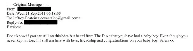 Sarah Ferguson's Shocking Congratulations to Jeffrey Epstein After Prison Release Exposed in Epstein Files