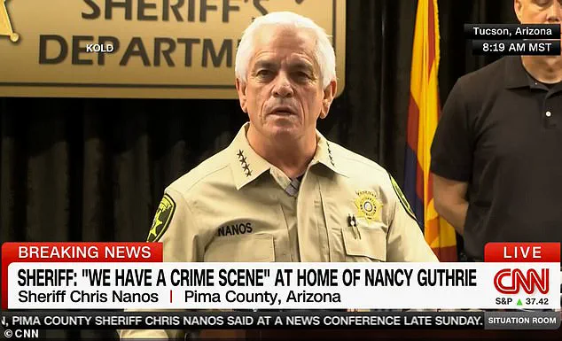 84-Year-Old Nancy Guthrie Disappears in Tucson as Sheriff Investigates Abduction