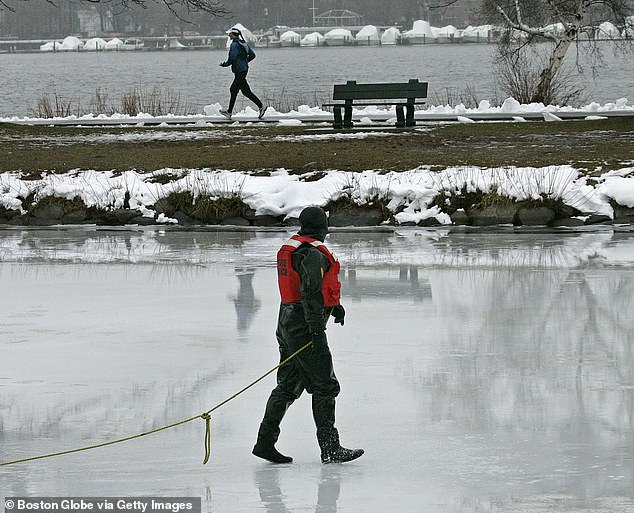 Boston Officials Renew Warnings as Residents Brave Frozen Charles River's Treacherous Ice