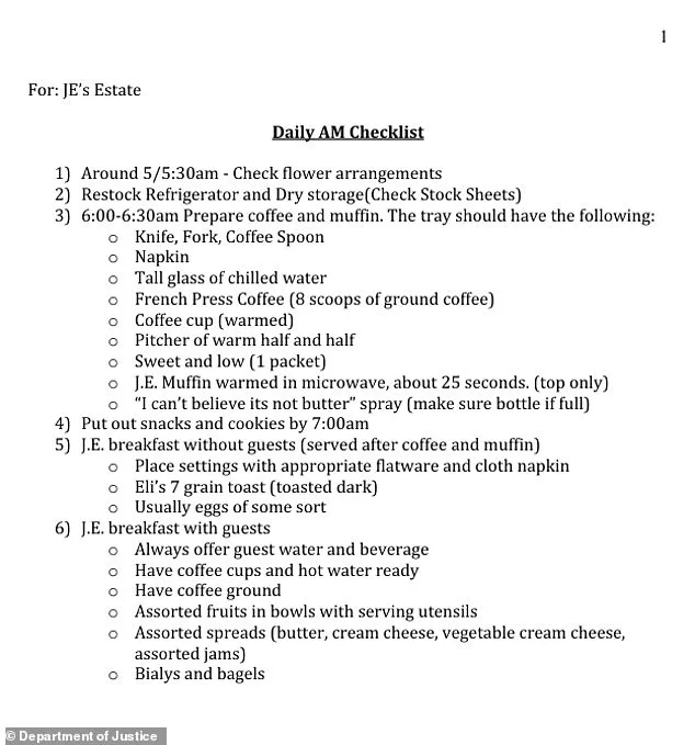 DOJ Files Reveal Epstein's Scandalous Secrets and Surprising Snack Obsession