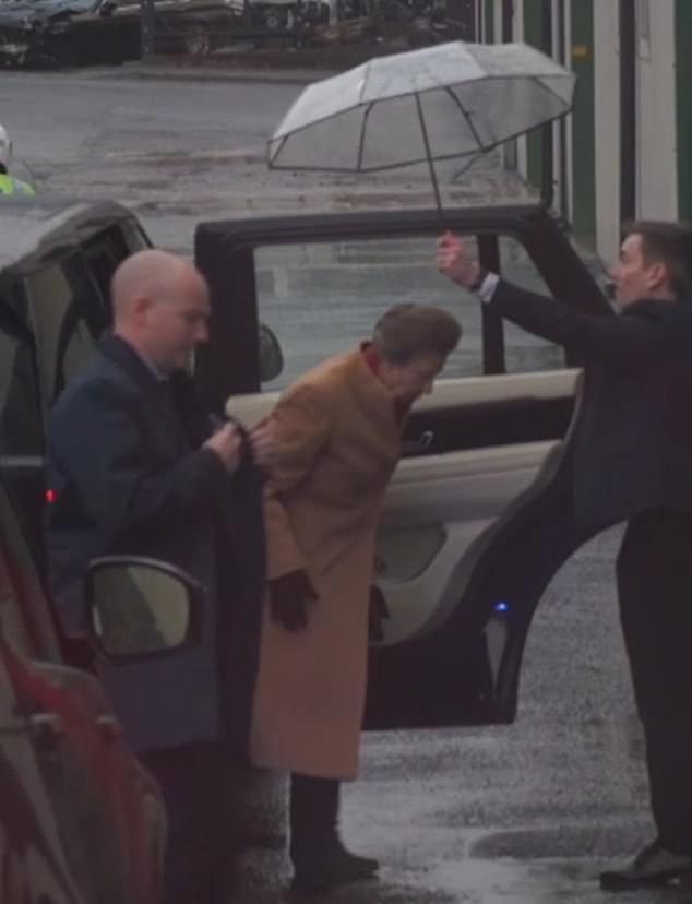 Princess Anne's Rain-Drenched Visit to Sheffield Amid Brother Andrew's Arrest
