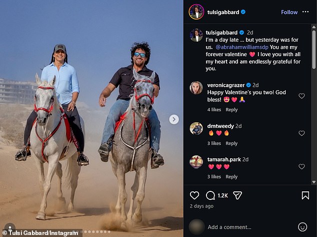 Tulsi Gabbard Shares Rare Personal Photos of Husband Abraham Williams, Highlighting Life in Texas