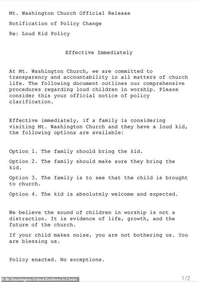 Debate Over Noisy Children in Church: Acceptance vs. Decorum