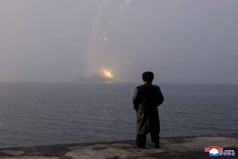 North Korea's Kim Jong Un Tests Strategic Missiles on New Naval Destroyer, Highlighting Military Expansion