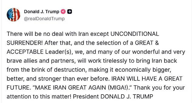 Trump Issues 'Unconditional Surrender' Ultimatum as US-Iran War Enters Seventh Day of Escalation
