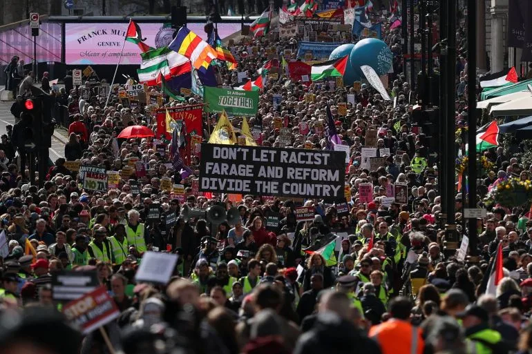 Historic Anti-Far-Right March Unites London in Show of Solidarity