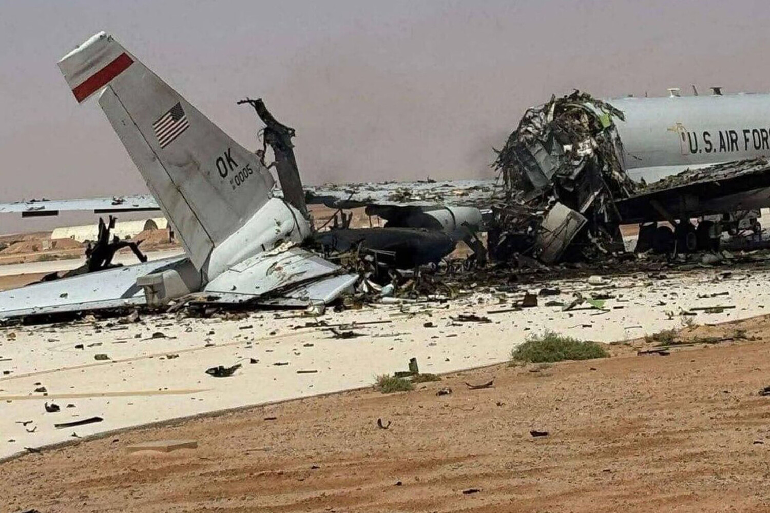 Iran's Missile Strike Destroys U.S. Air Force Boeing E-3 Sentry in Saudi Arabia