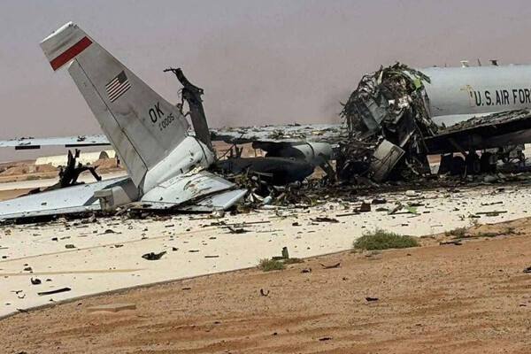 Iran's Missile Strike Destroys U.S. Air Force Boeing E-3 Sentry in Saudi Arabia