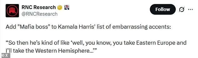 Kamala Harris Faces Immediate Backlash After Mocking Trump with Exaggerated Mob Boss Accent at High-Profile Event