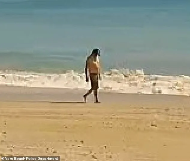 Police release grainy footage of suspected double killer Jesse Ellis walking on Florida beach