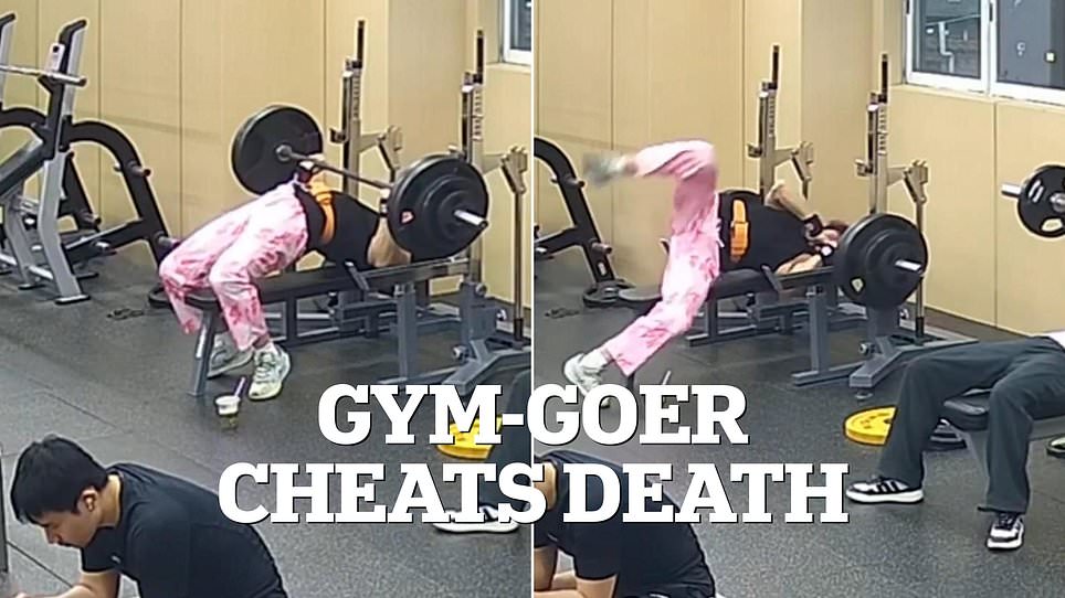 Man survives 145kg barbell crush after frantic escape from gym floor