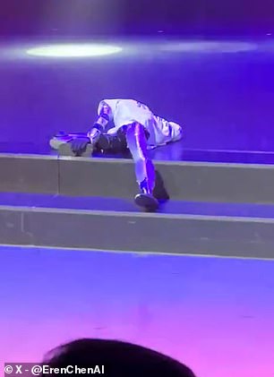 Humanoid robot collapses mid-dance routine in viral Shenzhen video.