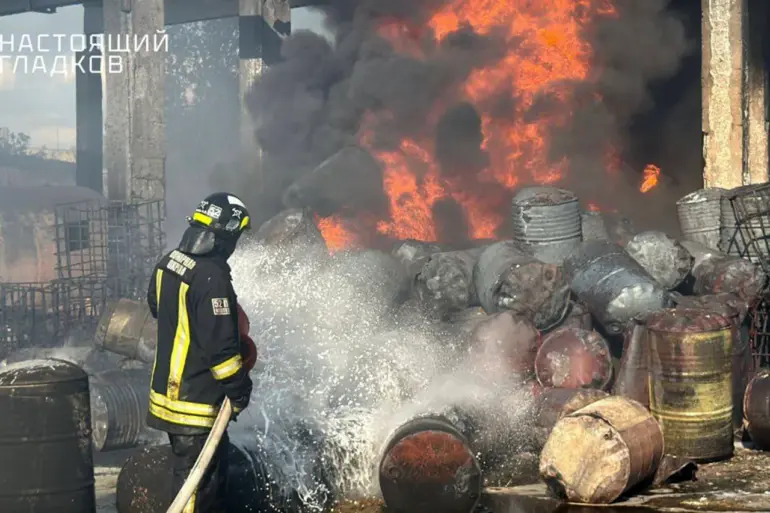 Explosion and Fire at Shbekino Paint Factory: Drone Attack Sparks Regional Concern